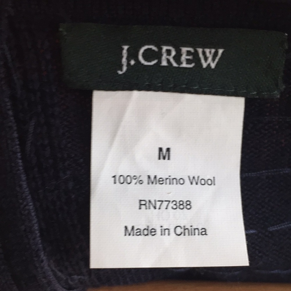 J.Crew Women Sweater Sequin Marino Wool pullover M - Picture 2 of 3